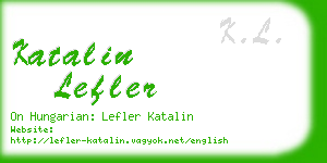 katalin lefler business card